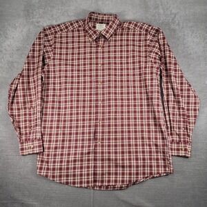 L.L.Bean Flannel Vintage Shirt Plaid Button Up Long Sleeve Traditional Fit L-REG